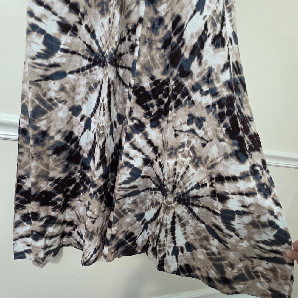 Simply Vera Wang Linen Blend‎ Tie Dye Maxi Dress Sz XL Boho Coastal Resortwear - Picture 4 of 13